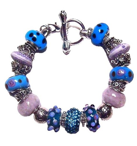 Legacy Watch Women Silver Case Purple Beaded Bracelet Band  display picture 1