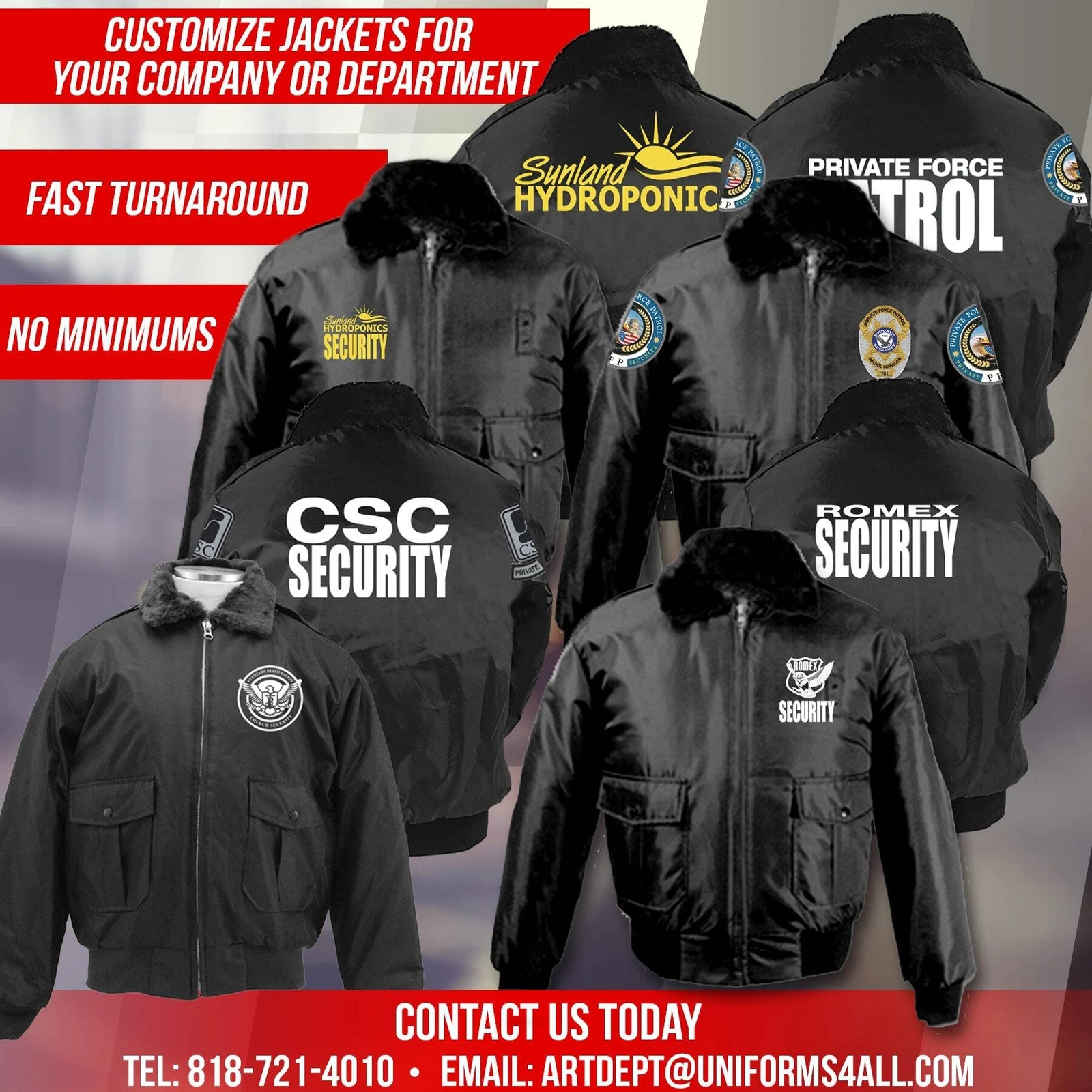 Watch-Guard Bomber Jacket (Black) image 10
