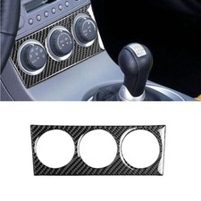 Cubierta de botón de perilla de CA de fibra de carbono para Nissan 350Z 2003-2005