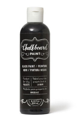 Tafelfarbe Schwarz, 250 ml,  für jede Lackierbare Oberfläche, American Crafts