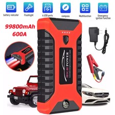 99800mAh Auto PKW Starthilfe Jump Starter 12V Ladegerät Booster Power Bank KFZ