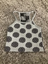 Aura Racerback Spaghetti Strap Flora Grey Tan...