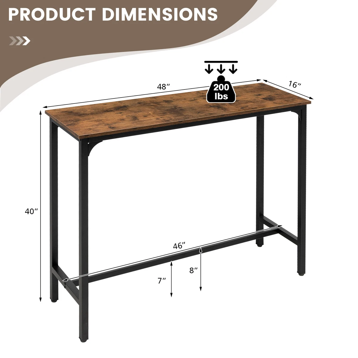 High top 2024 table measurements