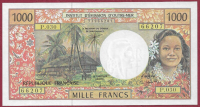 Französische Pazifikgebiete/French Pacific Territories 1000 Francs P-2h UNC