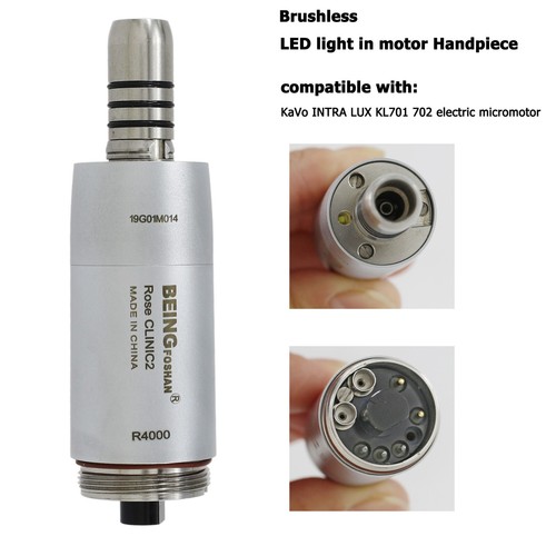 BEING Dental Motor Eléctrico LED Pieza de Mano Sin Escobillas 4 Agujeros Incorporado KAVO KL701 - Imagen 44 de 60