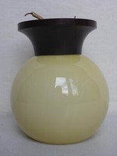 Ancienne Lampe de Plafond à Suspension Boule Verre Bakélite Art Déco 30er 40er