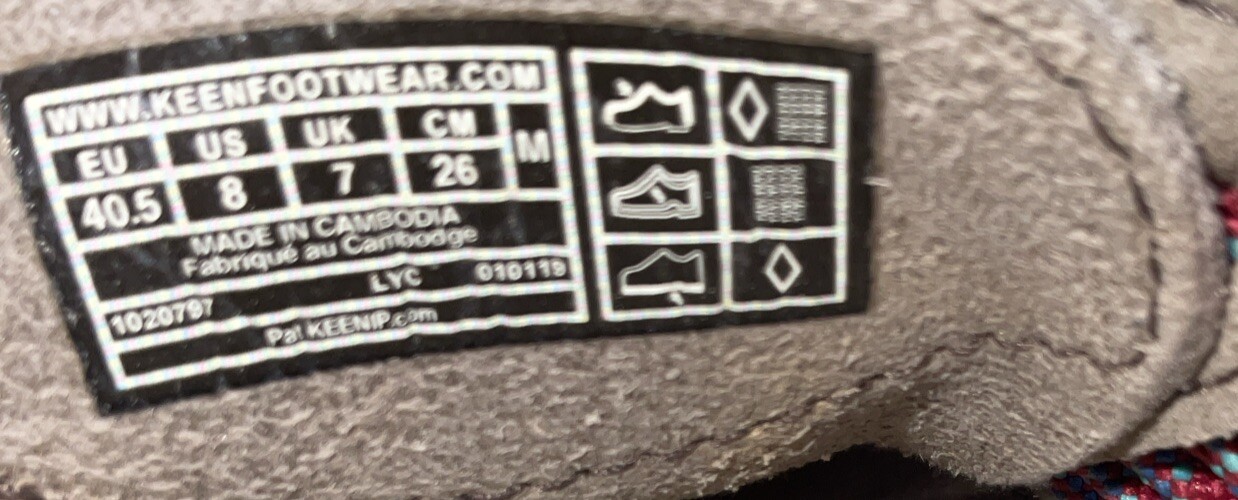 Sandali Keen uneek uomo taglia 8 rosso blu corda elastica corda barca acqua outdoor