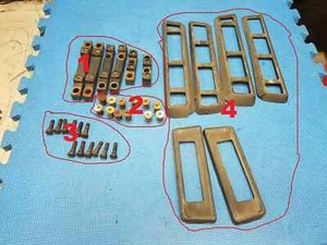 97-98-99-2000 2001 HONDA CR-V Roof Rack Mounting Bolts Bracket Hardware OEM USED