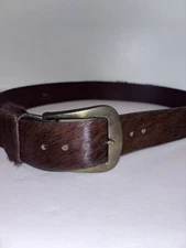 Vintage Brown Leather Horsehair Belt Hickok Belt Makers Med/Large