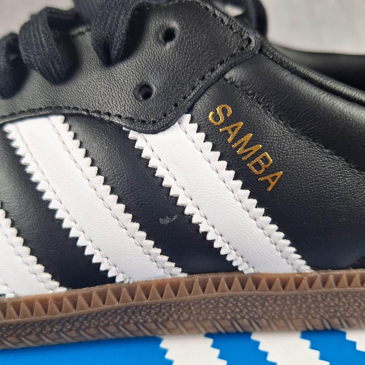 Adidas Samba OG Black White Gum Sneakers B75807 Men's Size 8 1/2