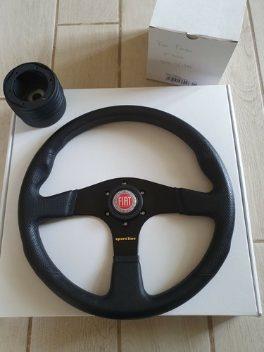 KIT VOLANTE dm 35 FIAT PANDA dopo il 1984 MOZZO in nero - Foto 4 di 8