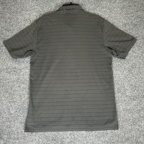Travis Mathew Shirt Mens Large Dark Grey Polo Golf Short Sleeve Striped Adult - Picture 6 of 8