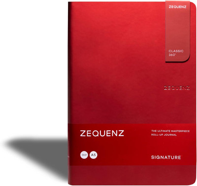 ZEQUENZ Classic 360 Signature Series, Size: A5 Large, Color: Red, Paper: Grid, S