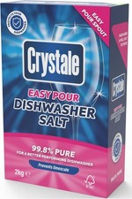Crystale Dishwasher Salt 2 kg Pack of 1 - Phosphate Free Mineral Based Solid 5.32 per kilo