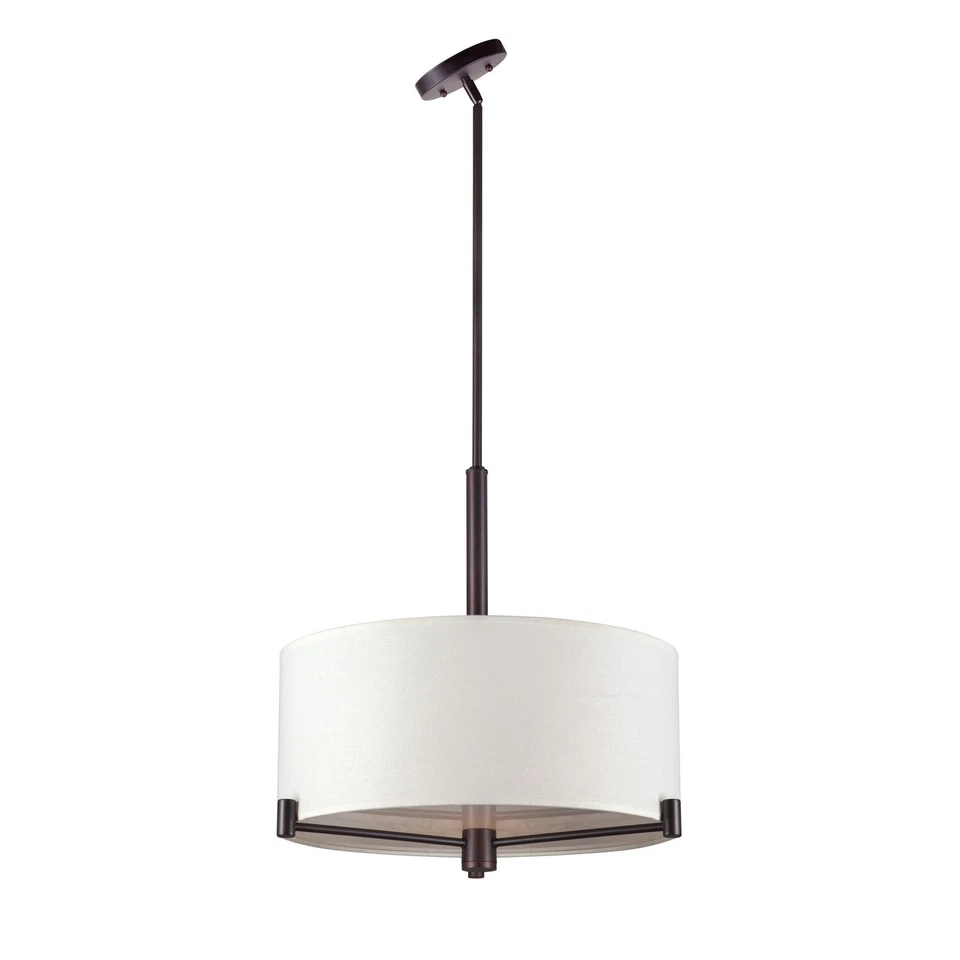 Forte Lighting 2663-03 3 Light 18"W Pendant - Bronze - Image 2 of 4