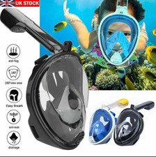 Full Face Snorkel Mask Diving Scuba Goggles Swimming Kids Adults Anti-Fog Swim