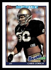 Chris Zorich 1991 Topps #177 RC