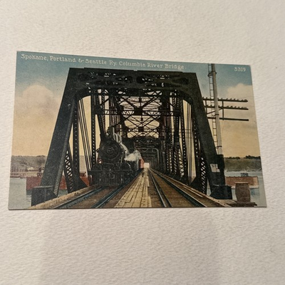 #ad Vintage Postcard Steam Locomotive Spokane Portland And Seattle Railroad Columbia $11.95