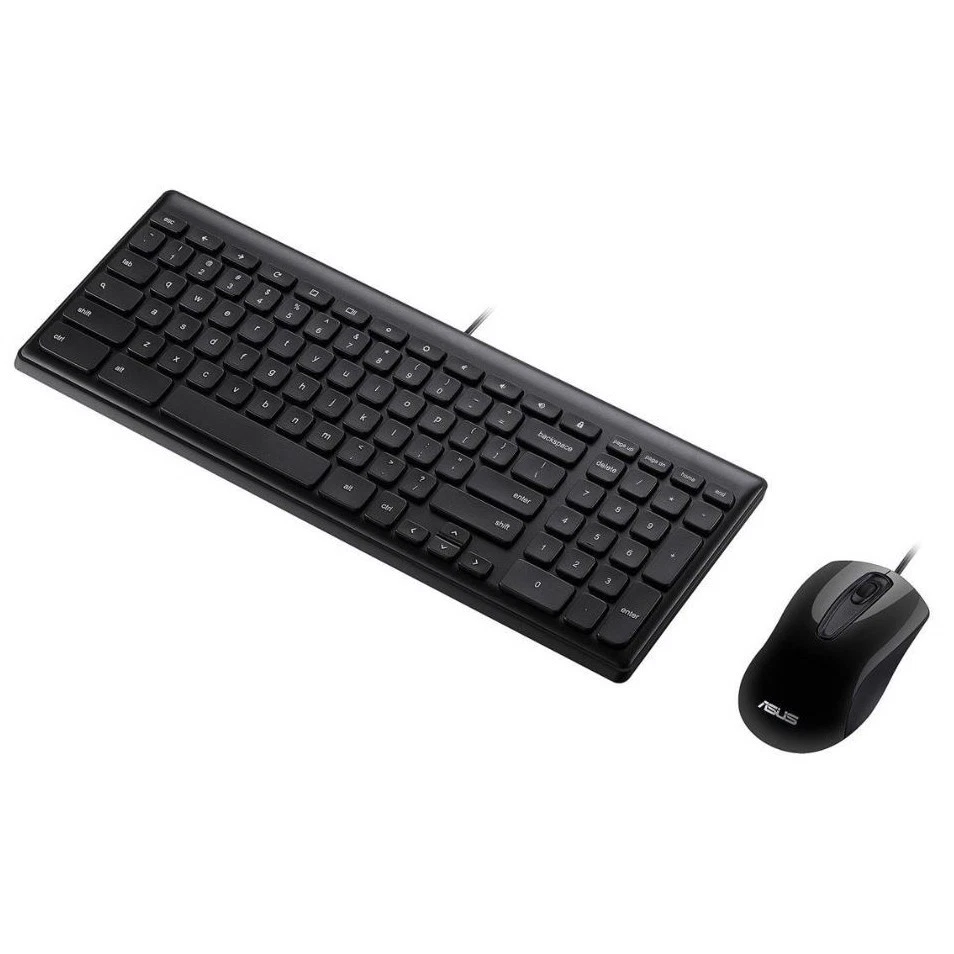ASUS Chrome OS Layout USB Wired Keyboard and Optical Mouse Combo Set Black - Image 2 of 2