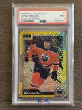 2020 O-Pee-Chee Platinum Leon Draisaitl Yellow Traxx #/249 PSA 9 Mint, #2