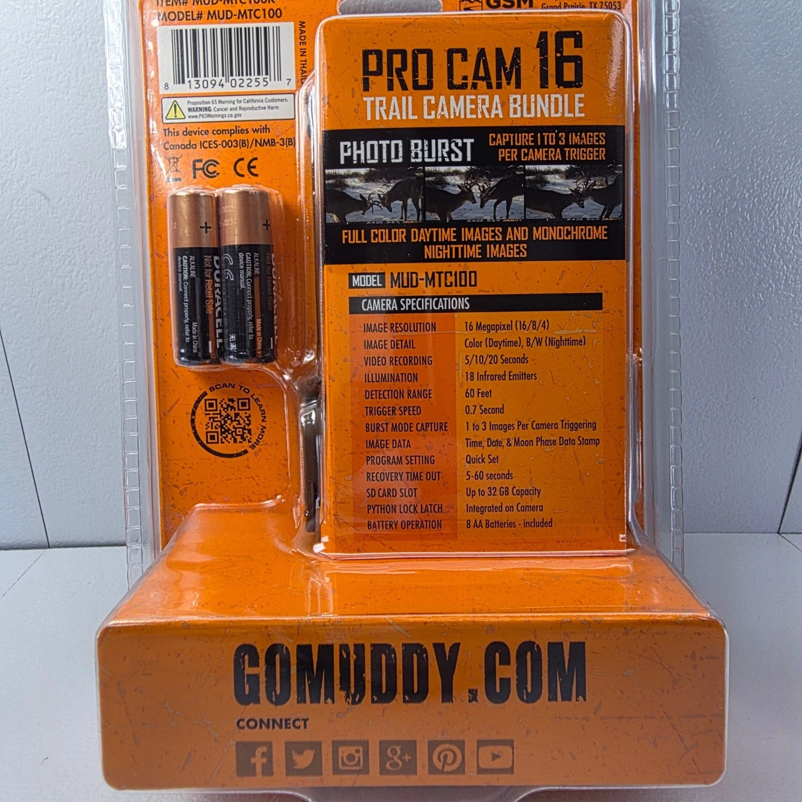 MUDDY PRO CAM 16 Trail Camera Bundle 16MP Photo Burst 60ft Detection Range
Opens in a new window or