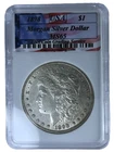 1898 (P) $1 Morgan Silver Dollar USA Coin Grading "Mint State 65" Slab