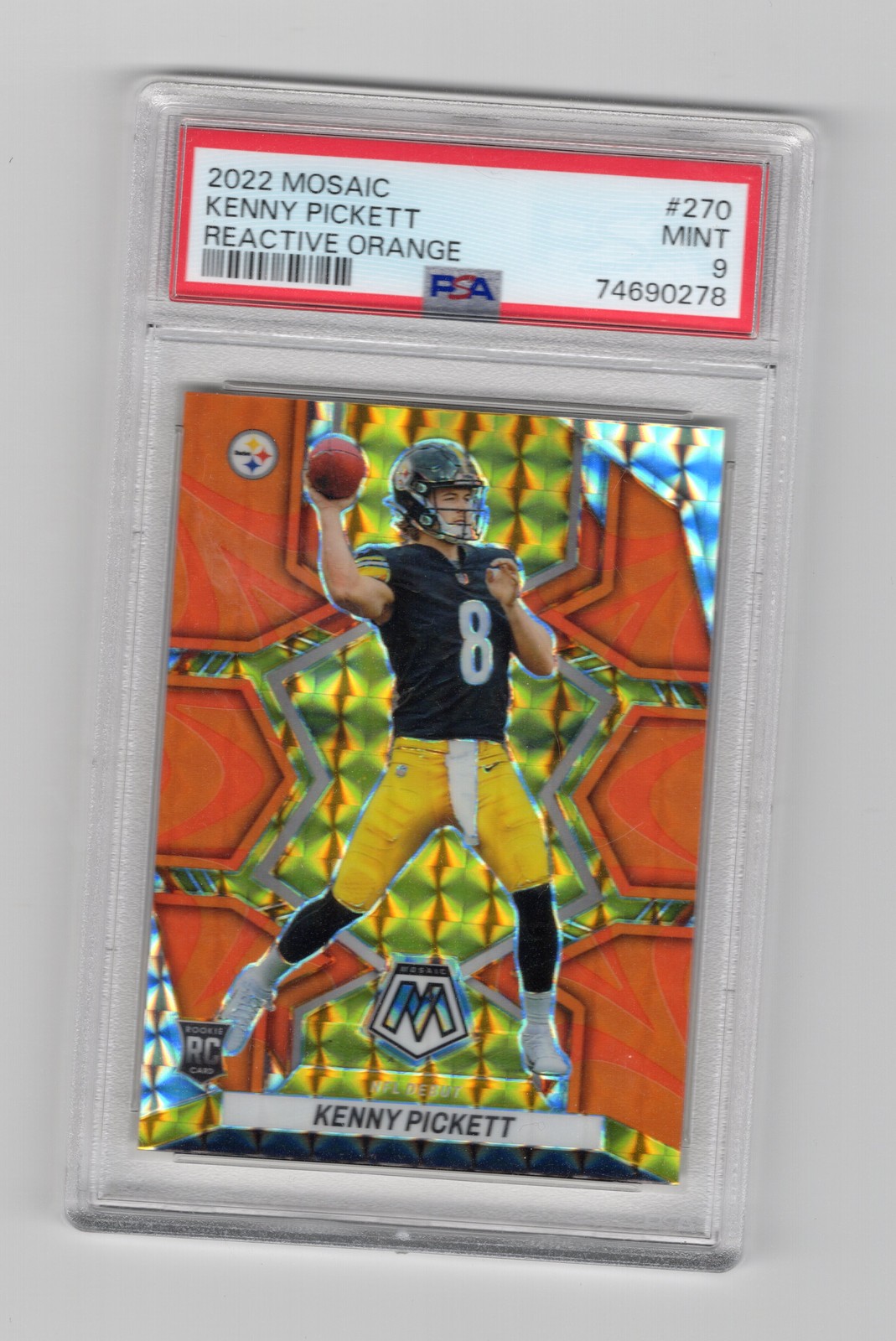 Kenny Pickett Panini Mosaic #270 Orange Reactive