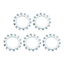 5Pcs, 1" Zinc-Plated Carbon Steel External Tooth Lock Washer