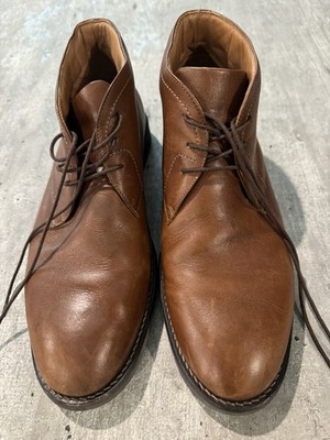 Flag Ltd Leather Brown Lace-Up Chukka Ankle Boots Round Toe Men s US 12 M