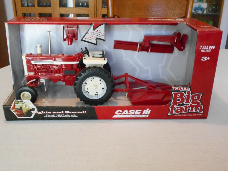 2024 Ertl Big Farm 1:16 Farmall 1206 Tractor w/Blade & Rotary Mower, #46379, NIB - Image 2 of 4