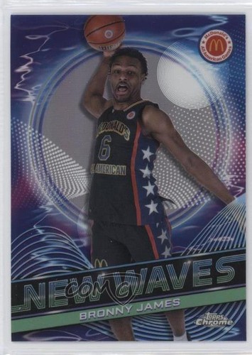 Bronny James #NW-12 2023 Topps Chrome McDonald's All American New Waves card