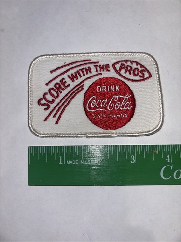 Vintage Score With the Pros Football  Coca-Cola Coke Soda Cloth Patch 1966