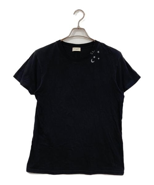 T shirt S Saint Laurent Parigi stampa stella di luna