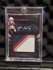 2025 Panini Black - Rookie Patch Autographs TreVeyon Henderson /25 (AU, MEM, RC)