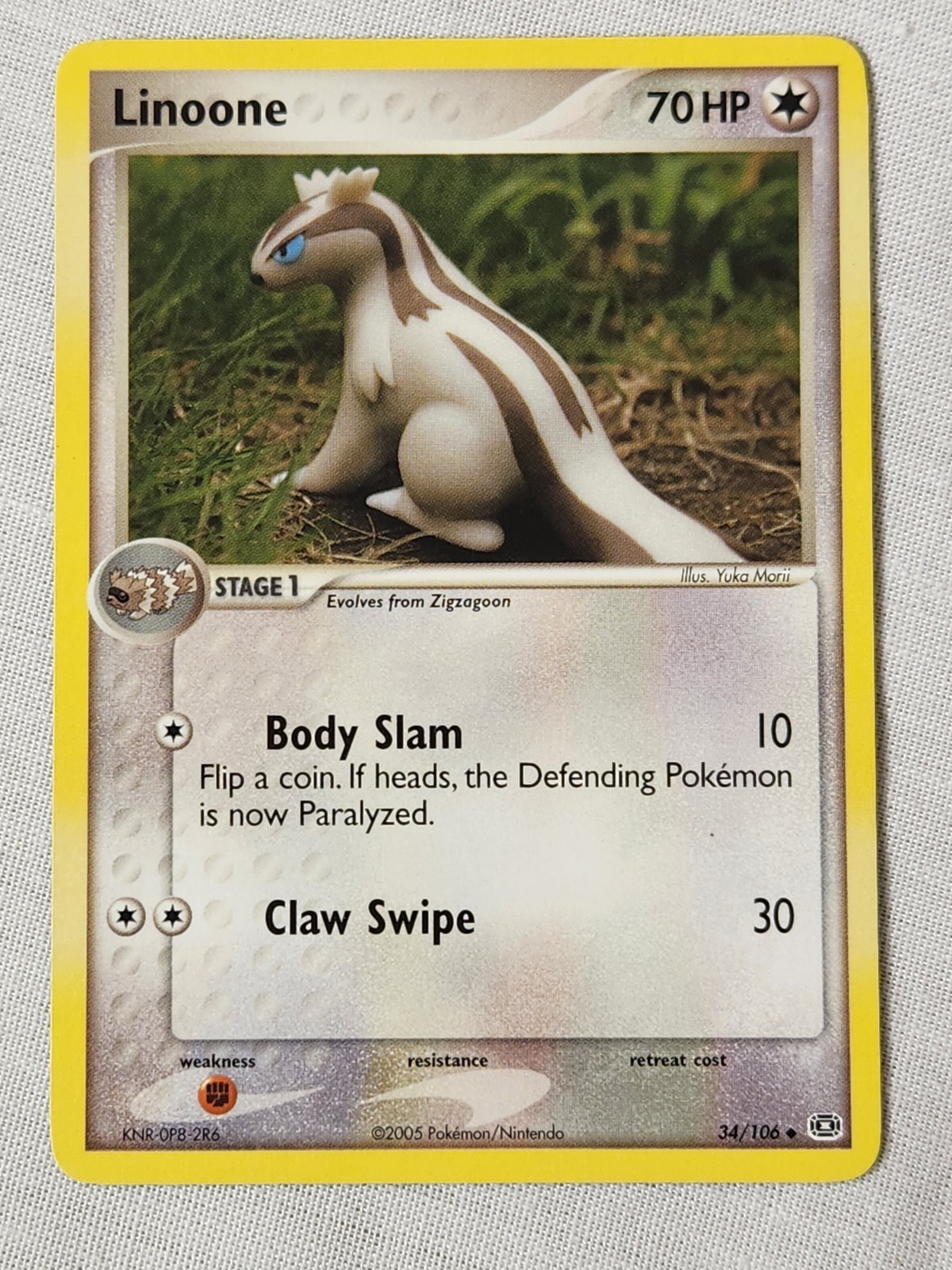 NM Linoone - Non-Holo #34 Emerald Pokemon TCG