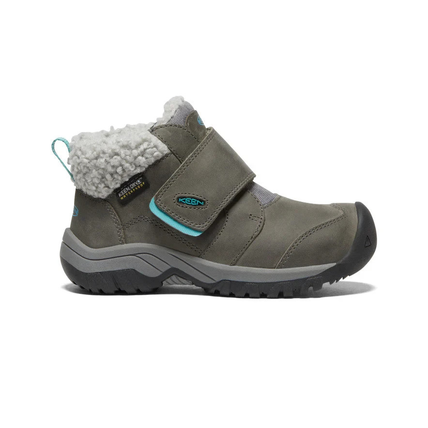 Stivali invernali impermeabili Keen Kootenay IV 1026751 per bambini in pelle grigia JOBB1286