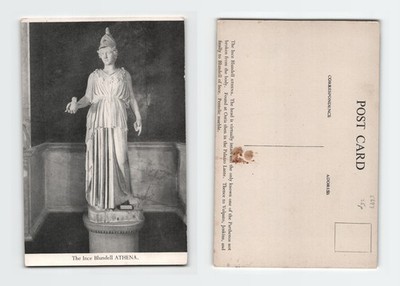 Vintage Postkarte Ince Blundell Athena Statue Museum Artefakt um 1930