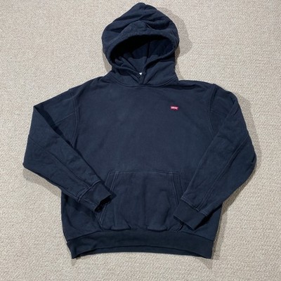 Levis Hoodie Damen XS Oversized schwarz schwer Kapuze Red Tab Pullover