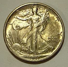 1917 Walking Liberty Silver Half Dollar - 90% Silver