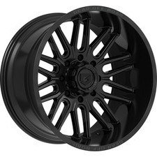 20x10 Gear Off Road 766B Gloss Black w/Lip Logo Wheels 5x5 (-12mm) Set of 4