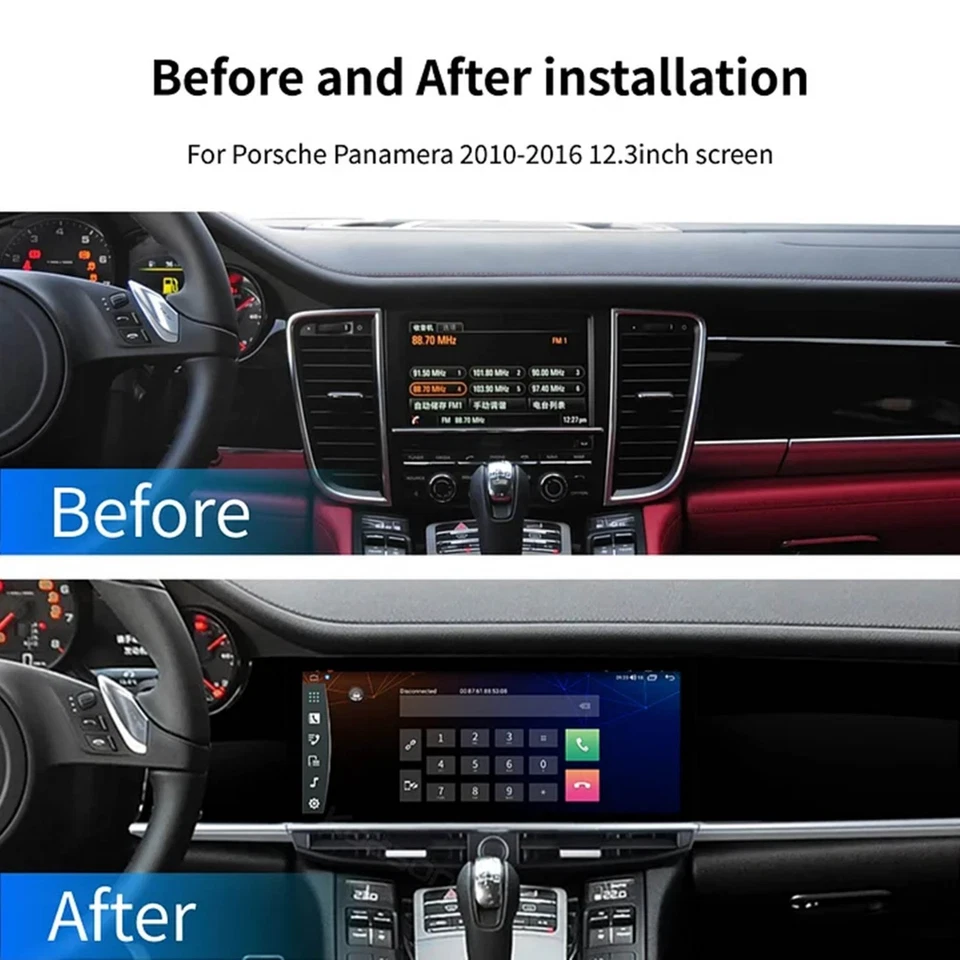 Radio GPS Android Pantalla Vertical 12.3" Car-Play para Porsche Panamera 2010-2016 Foto 2 de 4