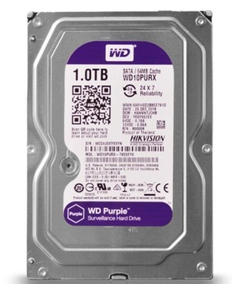 WD10PURX Western Digital Purple 1TB 3.5'' Hard Drive Surveillance Security DVR