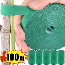 Green Garden Tape Plant Tie Self Adhesive Hook Garden Strips Adjustable Nylon.