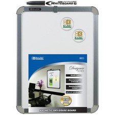 BAZIC 8.5" X 11" Magnetic Dry Erase Board w/ Marker  2 Magnets