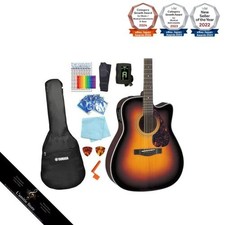 Yamaha FX370C TBS Acoustic-Electric Guitar Set 10-Piece Set for Beginners