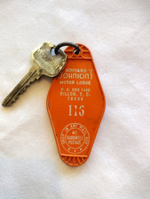 Vintage Howard Johnson's Motor Lodge Dillon SC Room 116 Key Orange FOB