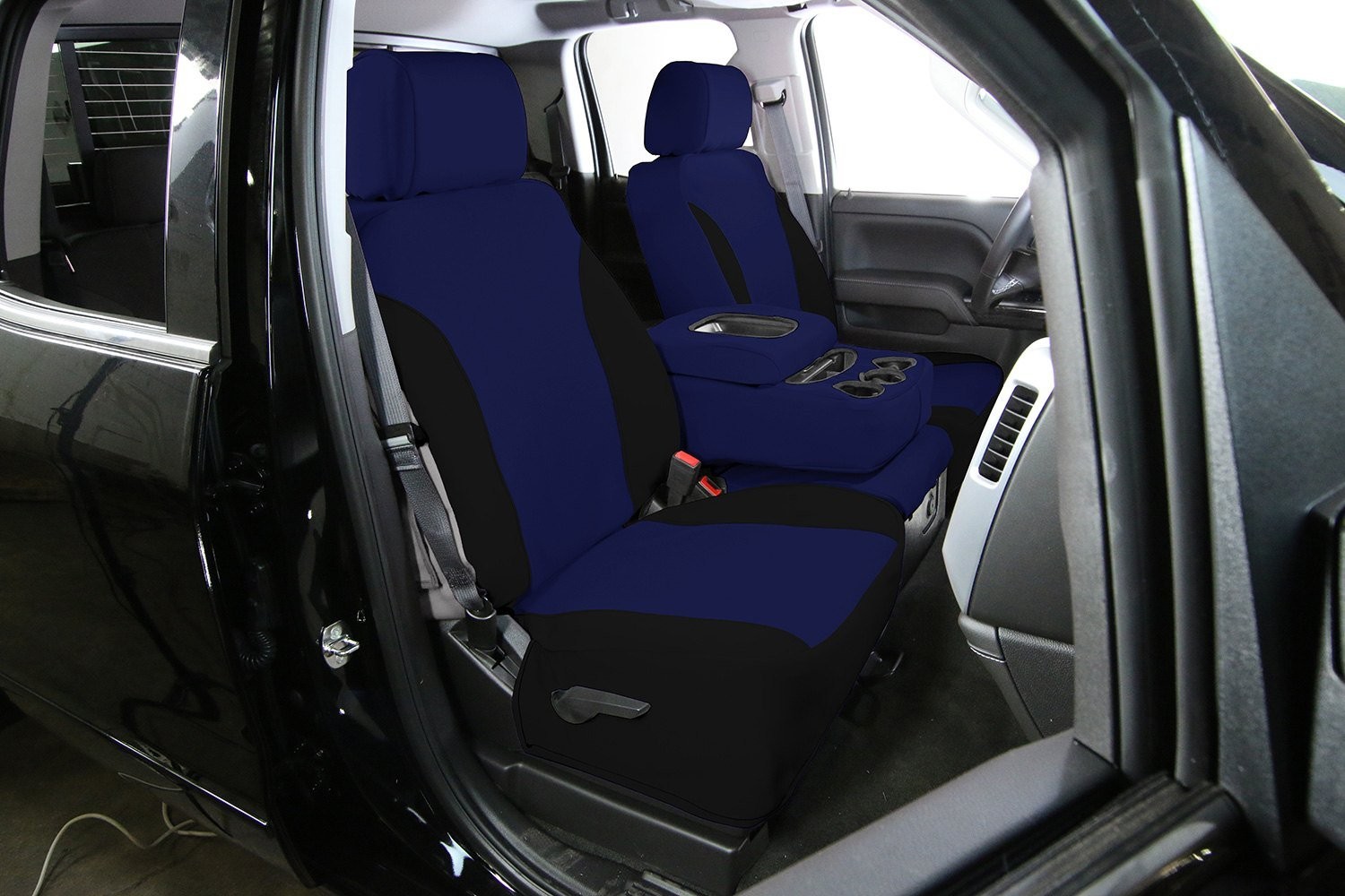 For Honda CR-V 23 Saddleman Neoprene 1st Row Blue w Black Custom Seat Covers