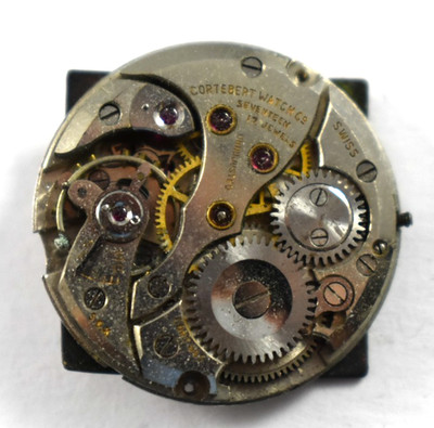 Vintage Cortebert Watch Co Manual Wind 17J Wrist Watch Movement lot.wd
