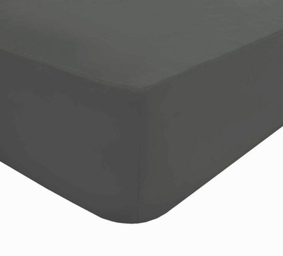 Spannbettlaken Single anthrazit 52% Polyester 48% Baumwolle 25cm tief Tasche bügelfrei