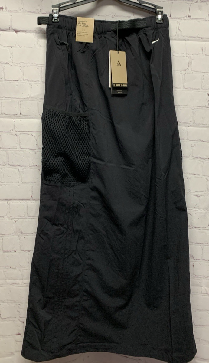 Nike ACG Snowgrass UV Skirt Black Women's XS FV7321-010 Cargo Maxi